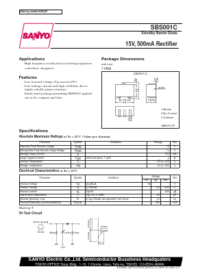 SBS001C Datasheet PDF SANYO -> Panasonic