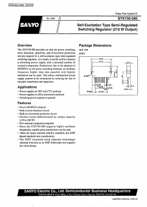 STK730-090 Datasheet PDF SANYO -> Panasonic