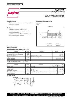 SB05-09 Datasheet PDF SANYO -> Panasonic