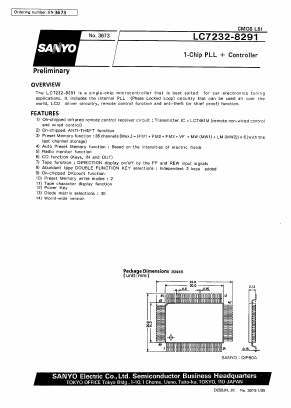 LC7232-8291 Datasheet PDF SANYO -> Panasonic