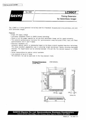 LC9907 Datasheet PDF SANYO -> Panasonic