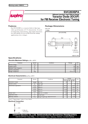 SVC203SPA Datasheet PDF SANYO -> Panasonic