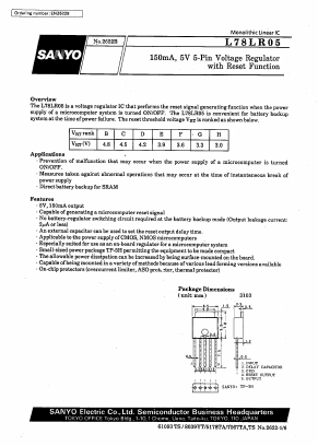 L78LR05 Datasheet PDF SANYO -> Panasonic