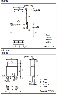 2SK3278 Datasheet PDF SANYO -> Panasonic