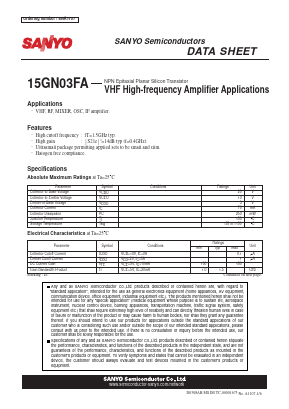 15GN03FA Datasheet PDF SANYO -> Panasonic
