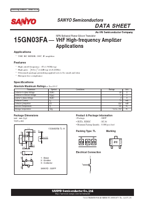15GN03FA-TL-H Datasheet PDF SANYO -> Panasonic