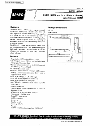 LC382161T-17 Datasheet PDF SANYO -> Panasonic