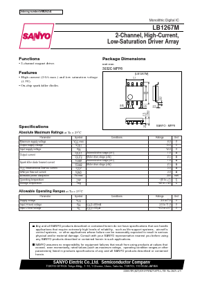 LB1267 Datasheet PDF SANYO -> Panasonic