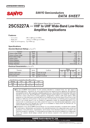 C5227A Datasheet PDF SANYO -> Panasonic