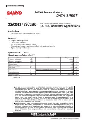A2012 Datasheet PDF SANYO -> Panasonic