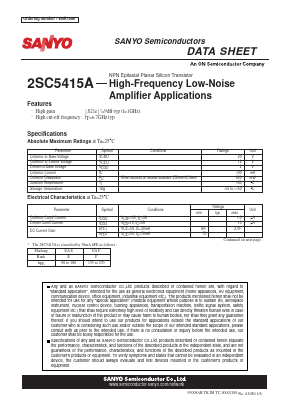 2SC5415A Datasheet PDF SANYO -> Panasonic
