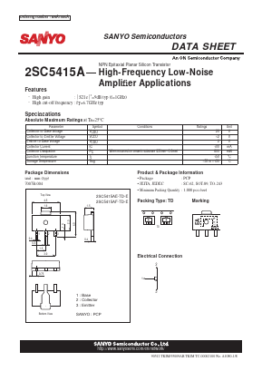 2SC5415AF-TD-E Datasheet PDF SANYO -> Panasonic