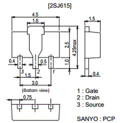 2SJ615 Datasheet PDF SANYO -> Panasonic