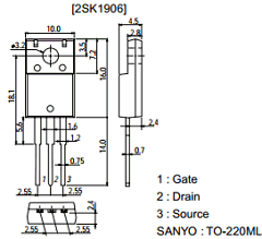 2SK1906 Datasheet PDF SANYO -> Panasonic