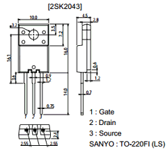 2SK2043 Datasheet PDF SANYO -> Panasonic