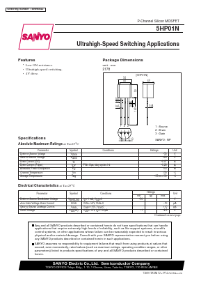 5HP01N Datasheet PDF SANYO -> Panasonic