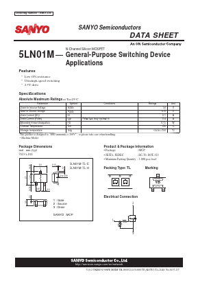 5LN01M Datasheet PDF SANYO -> Panasonic