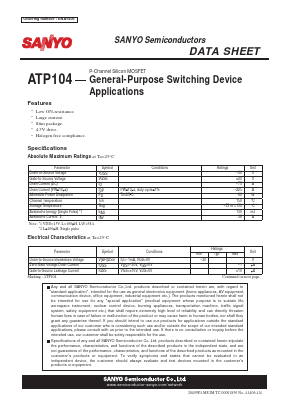 ATP104 Datasheet PDF SANYO -> Panasonic