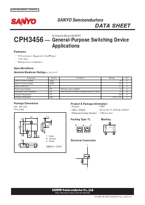 CPH3456 Datasheet PDF SANYO -> Panasonic