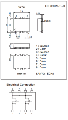 ECH8601M-TL-H Datasheet PDF SANYO -> Panasonic