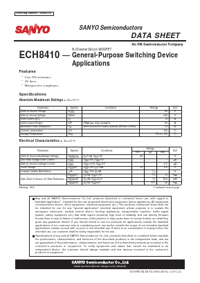ECH8410 Datasheet PDF SANYO -> Panasonic