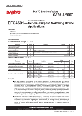 EFC4601 Datasheet PDF SANYO -> Panasonic