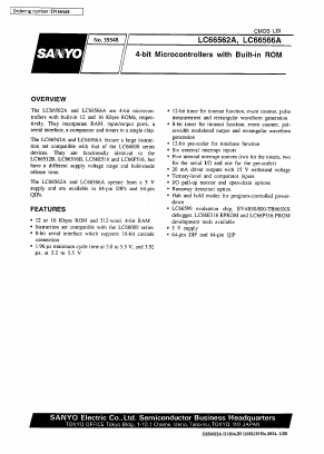 LC66566A Datasheet PDF SANYO -> Panasonic