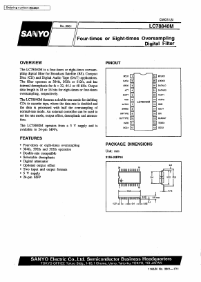 LC78840M Datasheet PDF SANYO -> Panasonic