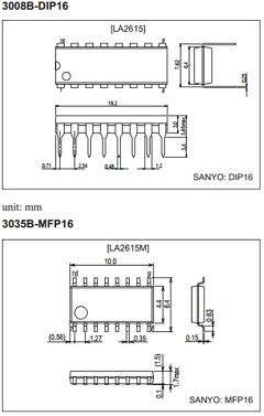 LA2615 Datasheet PDF SANYO -> Panasonic