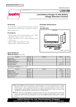 LA5619M Datasheet PDF SANYO -> Panasonic