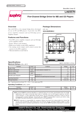 LA6557 Datasheet PDF SANYO -> Panasonic