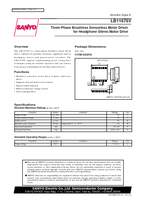 LB11676V Datasheet PDF SANYO -> Panasonic
