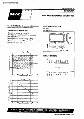 LB1672NM Datasheet PDF SANYO -> Panasonic