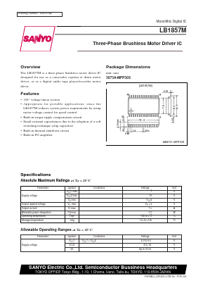 LB1857M Datasheet PDF SANYO -> Panasonic