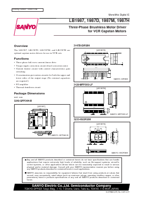 LB1987M Datasheet PDF SANYO -> Panasonic