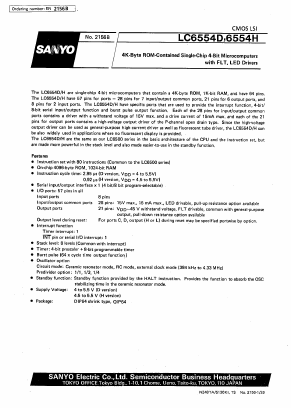 LC6554H Datasheet PDF SANYO -> Panasonic