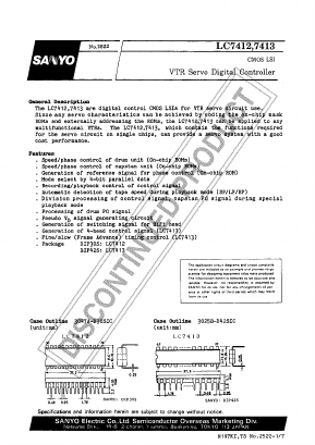 LC7413 Datasheet PDF SANYO -> Panasonic