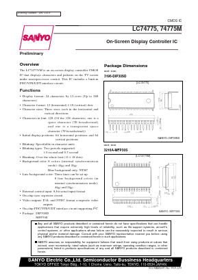 LC74775 Datasheet PDF SANYO -> Panasonic