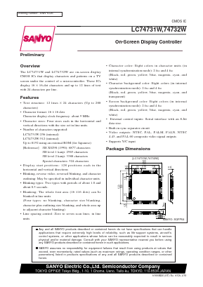 LC74731 Datasheet PDF SANYO -> Panasonic