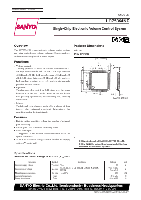 LC75394 Datasheet PDF SANYO -> Panasonic