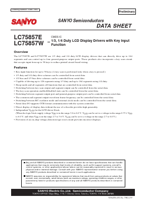LC75857W Datasheet PDF SANYO -> Panasonic