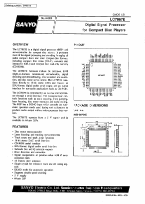 LC7867 Datasheet PDF SANYO -> Panasonic
