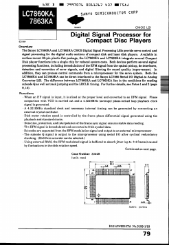 LC7863 Datasheet PDF SANYO -> Panasonic
