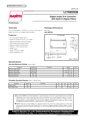 LC78855KM Datasheet PDF SANYO -> Panasonic