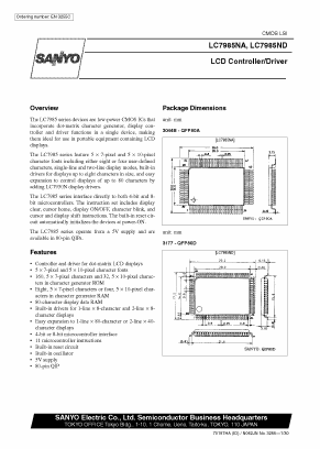 LC7985ND Datasheet PDF SANYO -> Panasonic