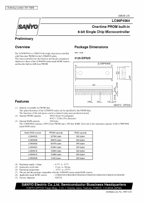 LC864528 Datasheet PDF SANYO -> Panasonic