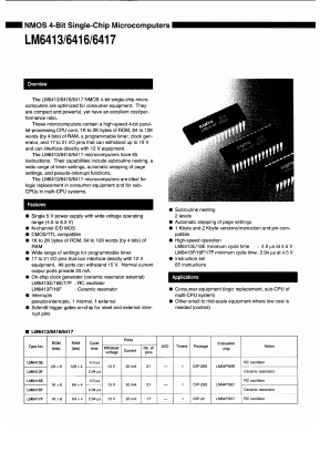 LM6413 Datasheet PDF SANYO -> Panasonic