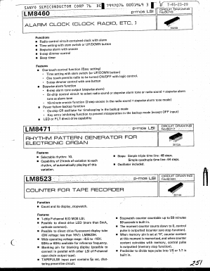 LM8460 Datasheet PDF SANYO -> Panasonic