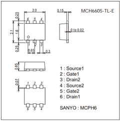 MCH6605-TL-E Datasheet PDF SANYO -> Panasonic