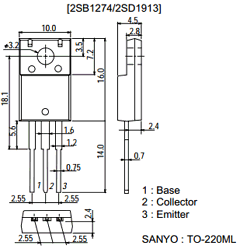 2SB1274 Datasheet PDF SANYO -> Panasonic